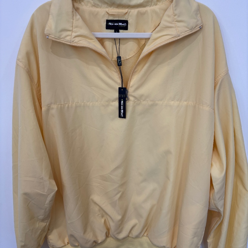 Bolle Unisex Golf Windbreaker Jacket • Light Yellow • Large • NWT